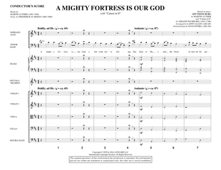 A Mighty Fortress Is Our God (with "Canon in D") - Full Score
