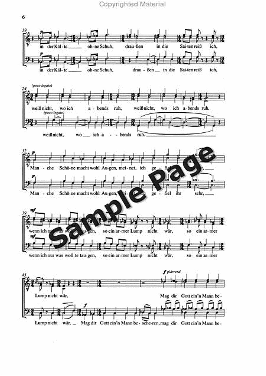 Killmayer Verloren Der Abend-- Chor TTBB scores gallery preview page 7