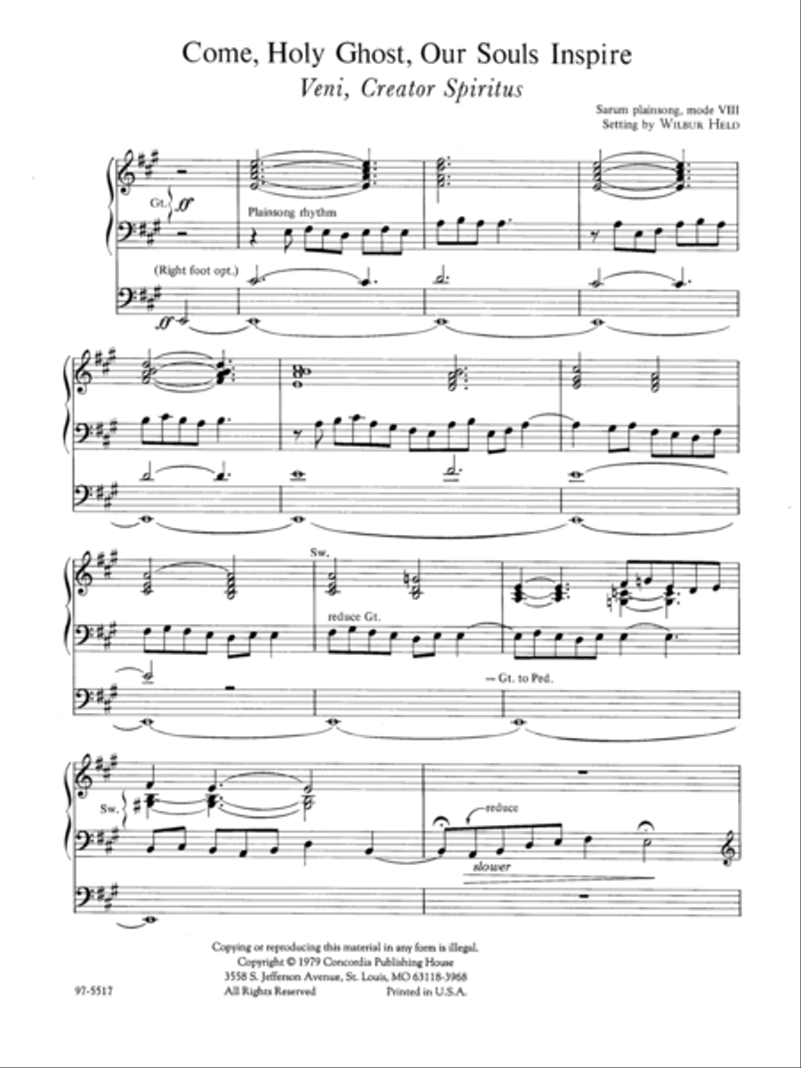 Hymn Preludes for the Pentecost Season Organ scores gallery preview page 3