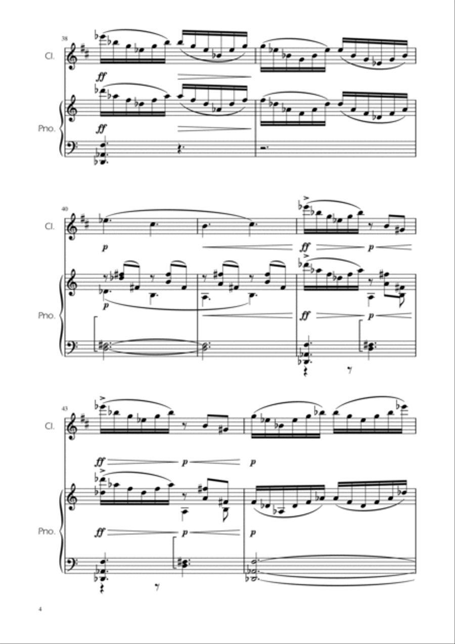 Morning Mood - Clarinet Solo w/ Piano B-Flat Clarinet scores gallery preview page 4