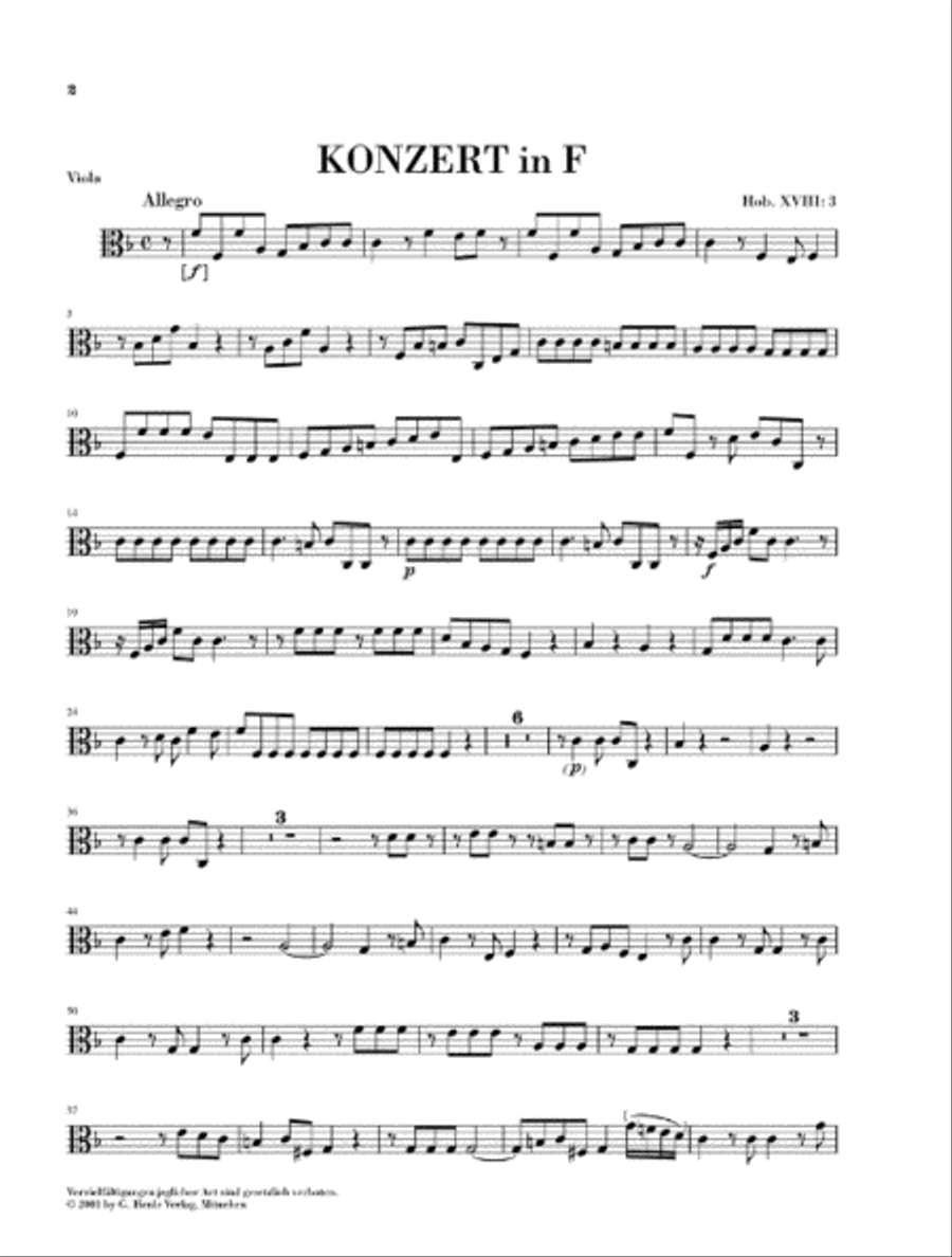 Concerto for Piano (Harpsichord) and Orchestra F Major Hob.XVIII:3 Orchestra scores gallery preview page 5
