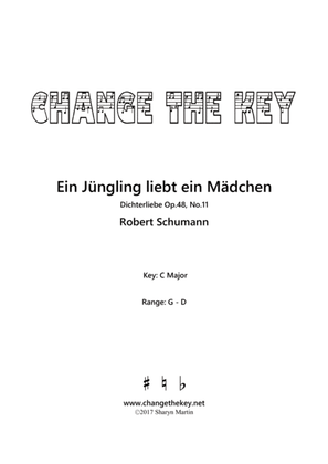 Ein Jungling liebt ein Madchen - C Major