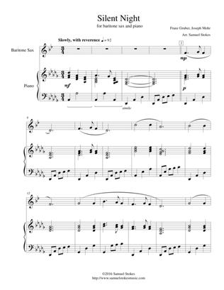 Silent Night - for baritone sax and piano