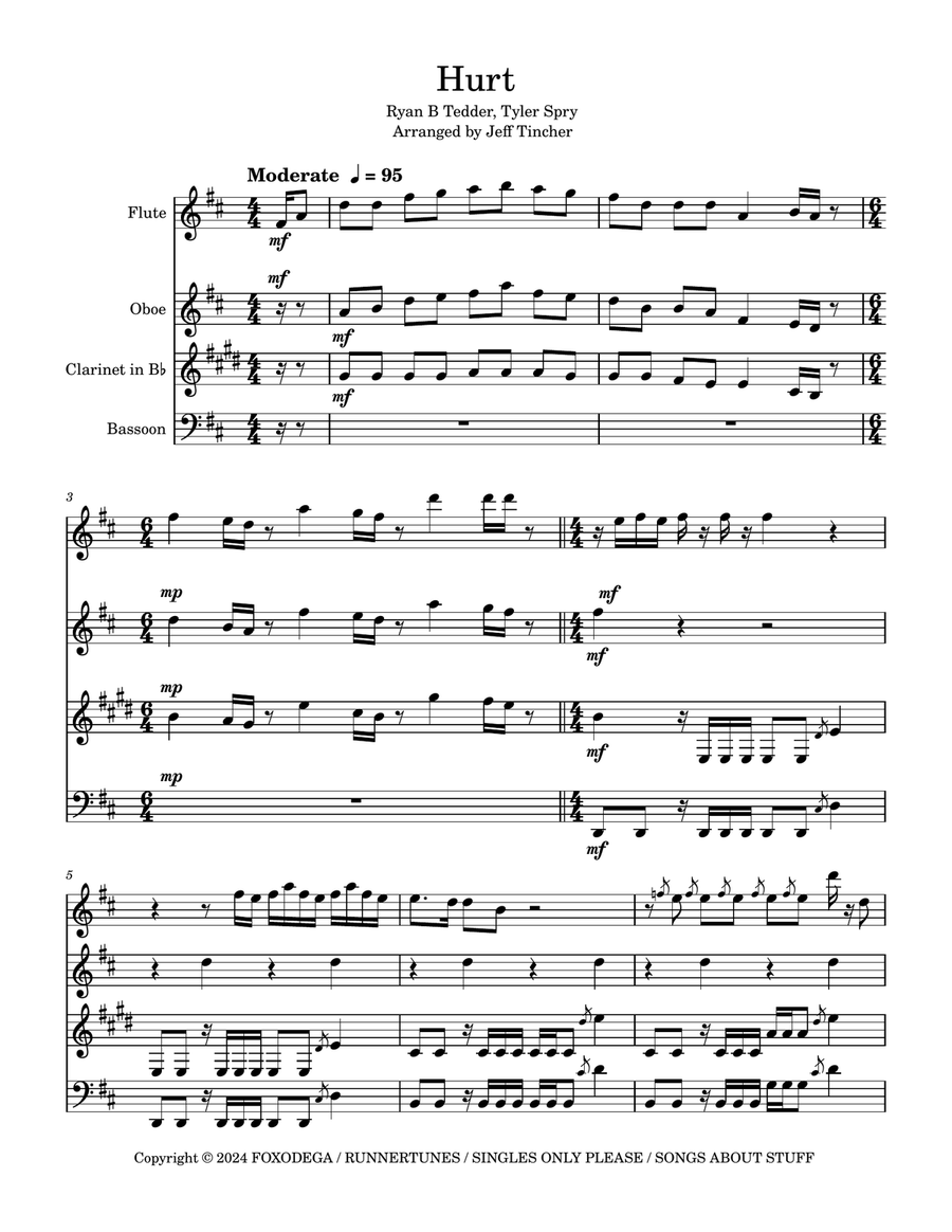 Hurt Woodwind Quartet scores gallery preview page 2