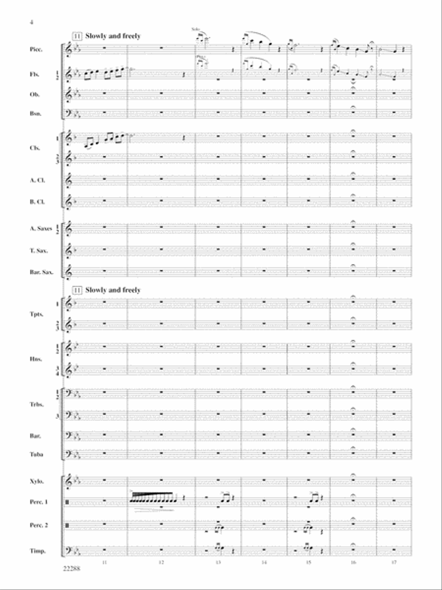 Mandjiani: Score Mandjiani: Score Concert Band scores gallery preview page 4