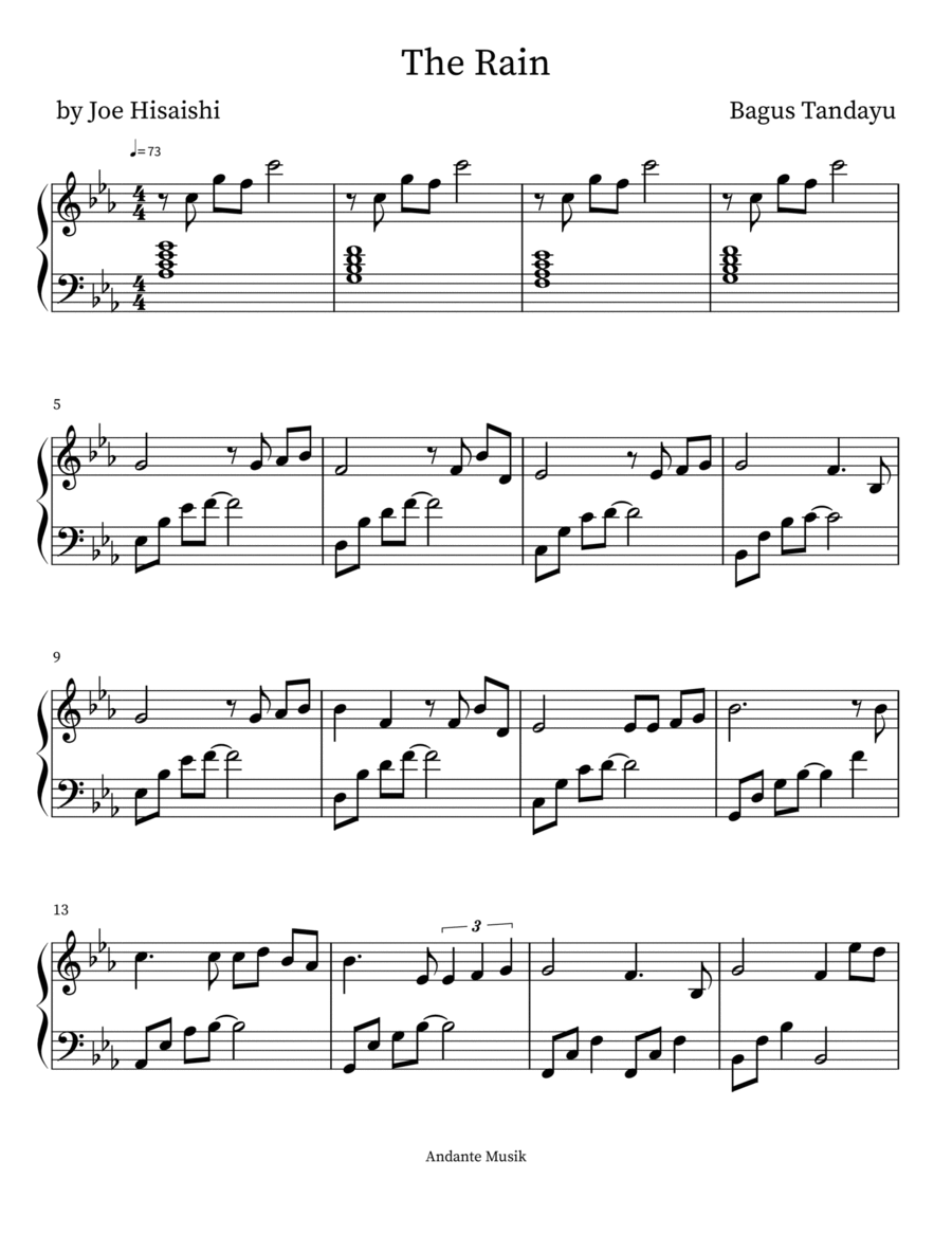 Rain After That Piano Solo scores gallery preview page 1