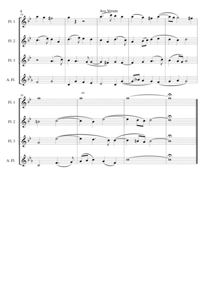 Ave Verum for 3 flutes and alto flute image number null