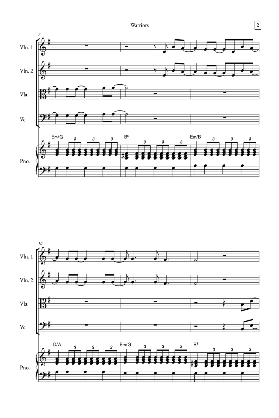 Warriors Small Ensemble scores gallery preview page 2