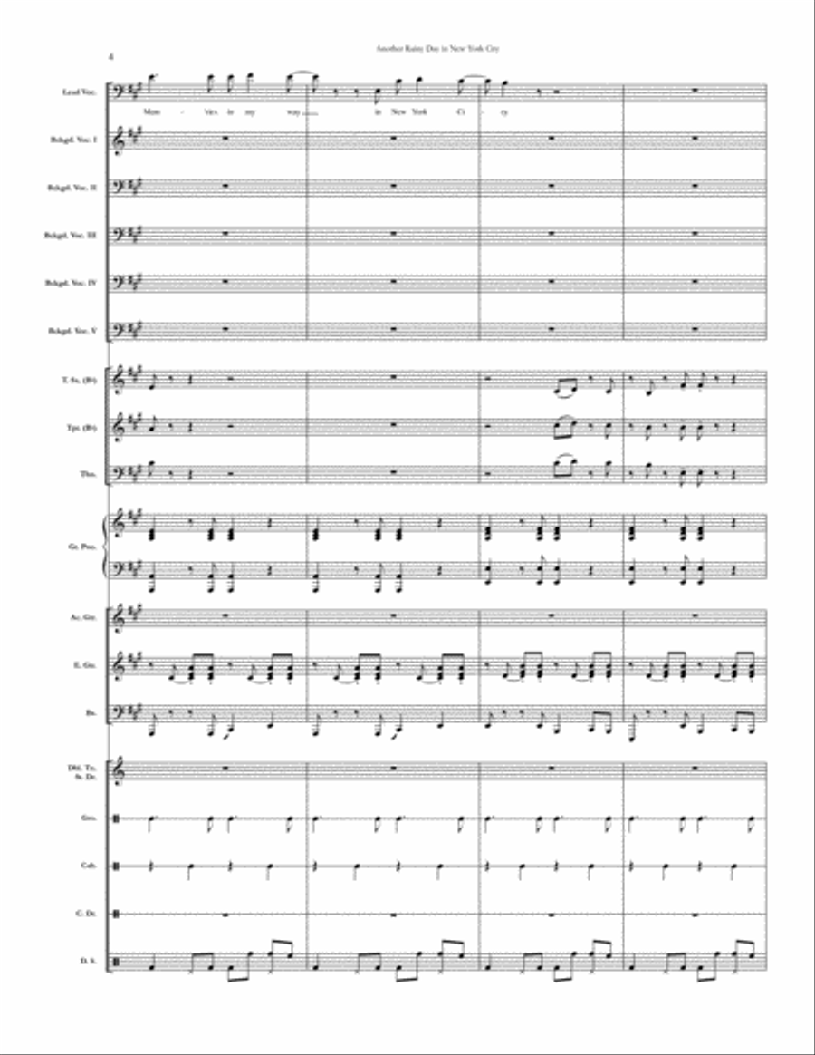 Another Rainy Day In New York City Small Ensemble scores gallery preview page 4