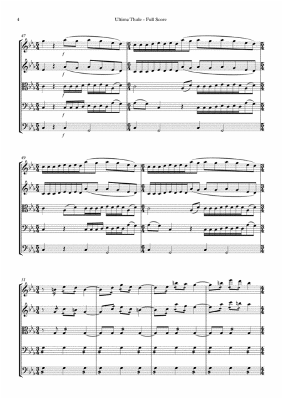 Ultima Thule for string orchestra String Orchestra scores gallery preview page 4
