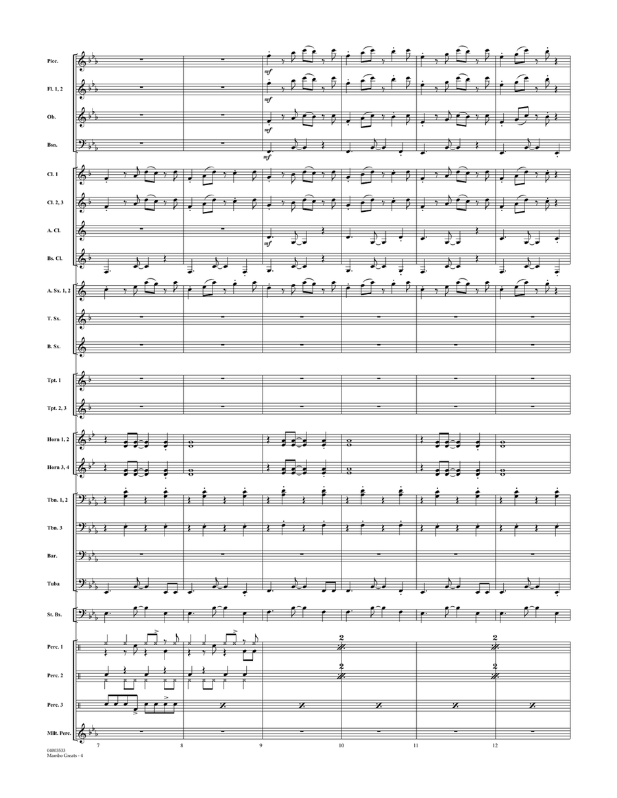 Mambo Greats - Conductor Score (Full Score) Concert Band scores gallery preview page 3