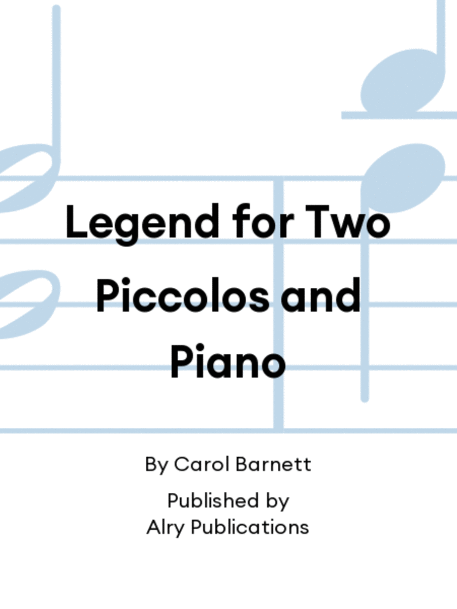 Legend for Two Piccolos and Piano Piccolo scores gallery preview page 1