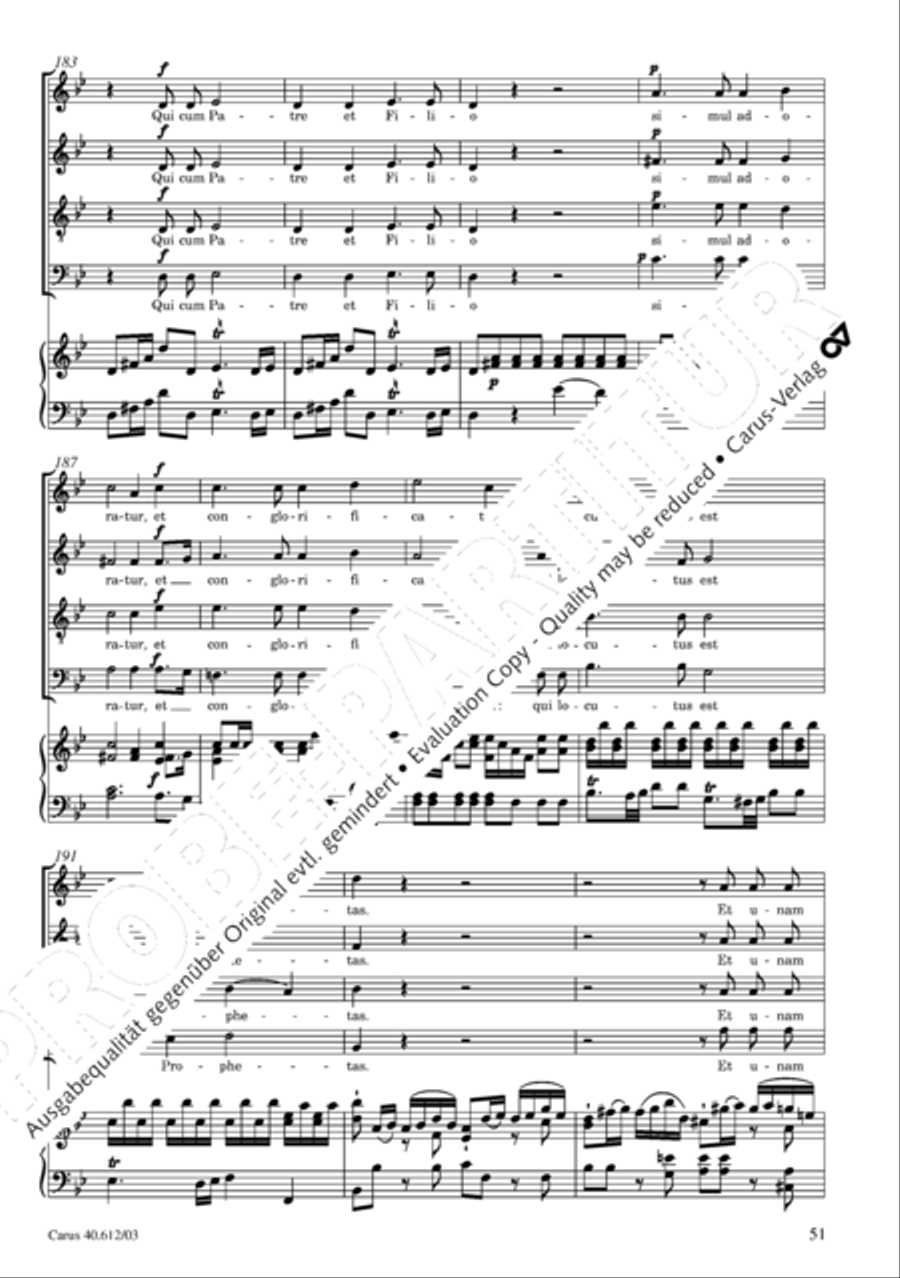 Harmoniemesse in B 4-Part scores gallery preview page 52