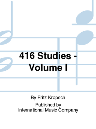 Book cover for 416 Studies: Volume I