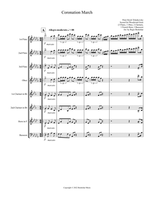 Coronation March (Db) (Woodwind Octet - 3 Flute, 1 Oboe, 2 Clar, 1 Hrn, 1 Bassoon)