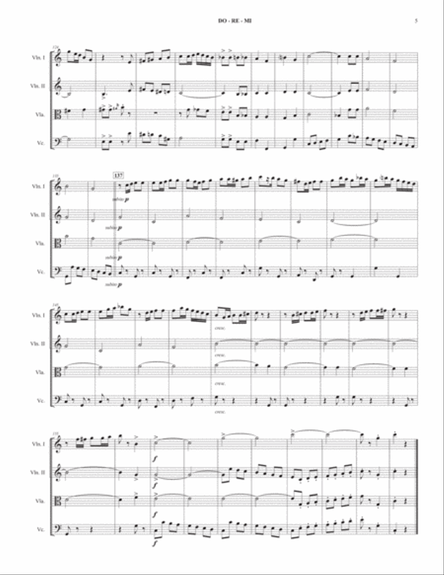 Do-Re-Mi String Quartet scores gallery preview page 5