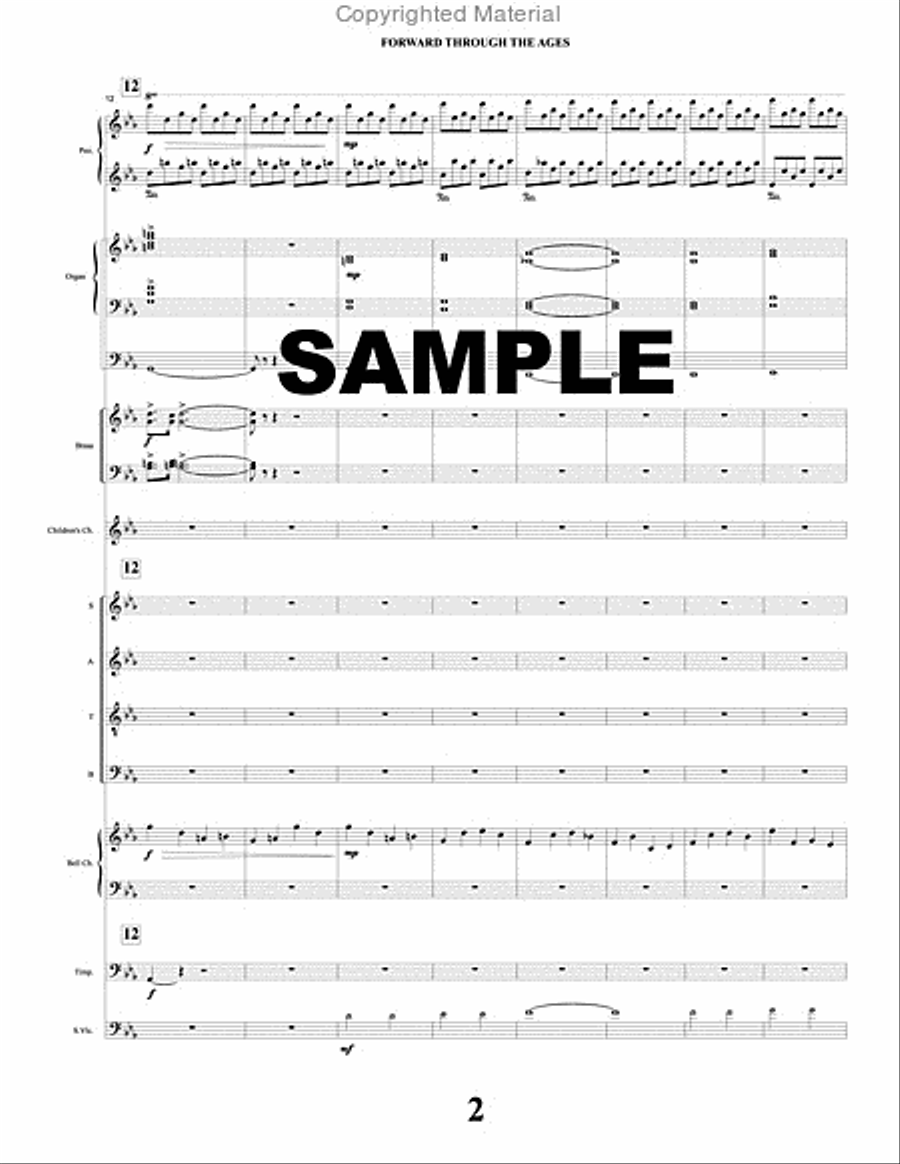 Cantata: Forward Through the Ages (score only) 4-Part scores gallery preview page 3