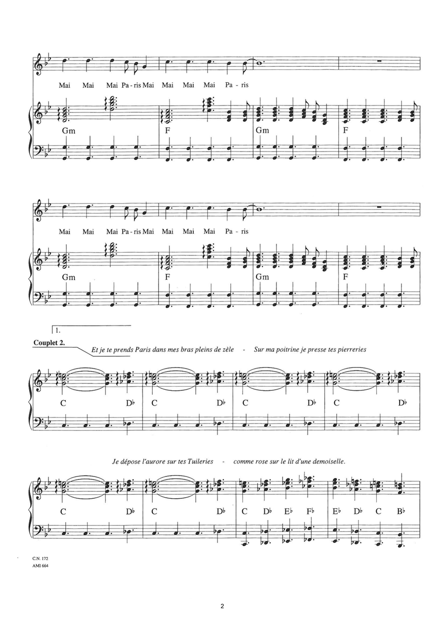 Paris Mai Piano, Vocal scores gallery preview page 2