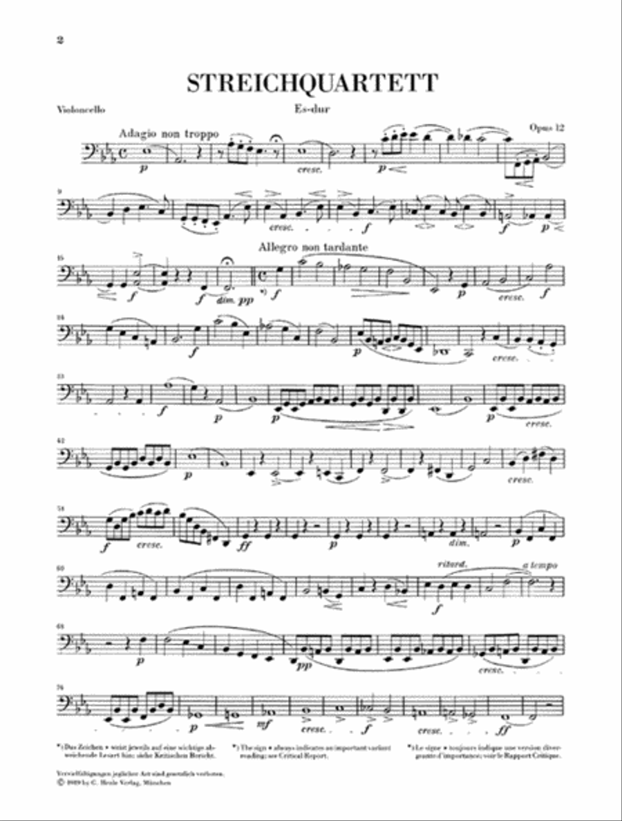 String Quartets Op. 12 and 13 String Quartet scores gallery preview page 6