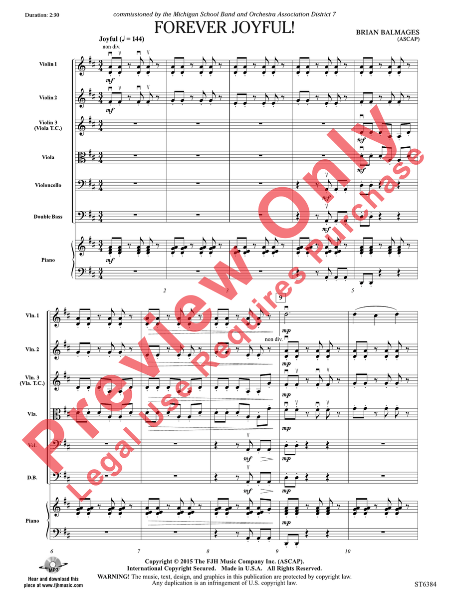 Forever Joyful! String Orchestra scores gallery preview page 4