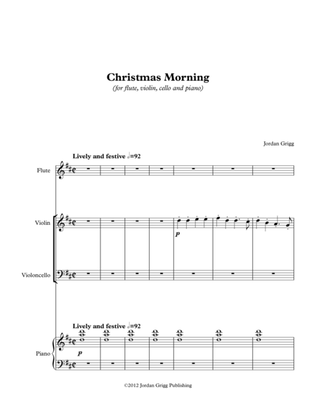 Book cover for Christmas Morning (for flute, violin, cello and piano)