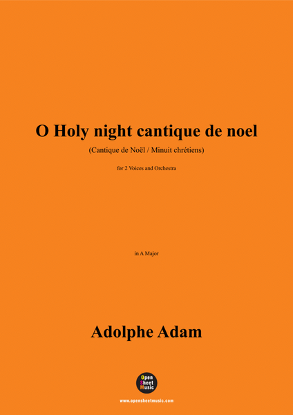 Adolphe Adam-O Holy night cantique de noel,for 2 Voices and Orchestra image number null