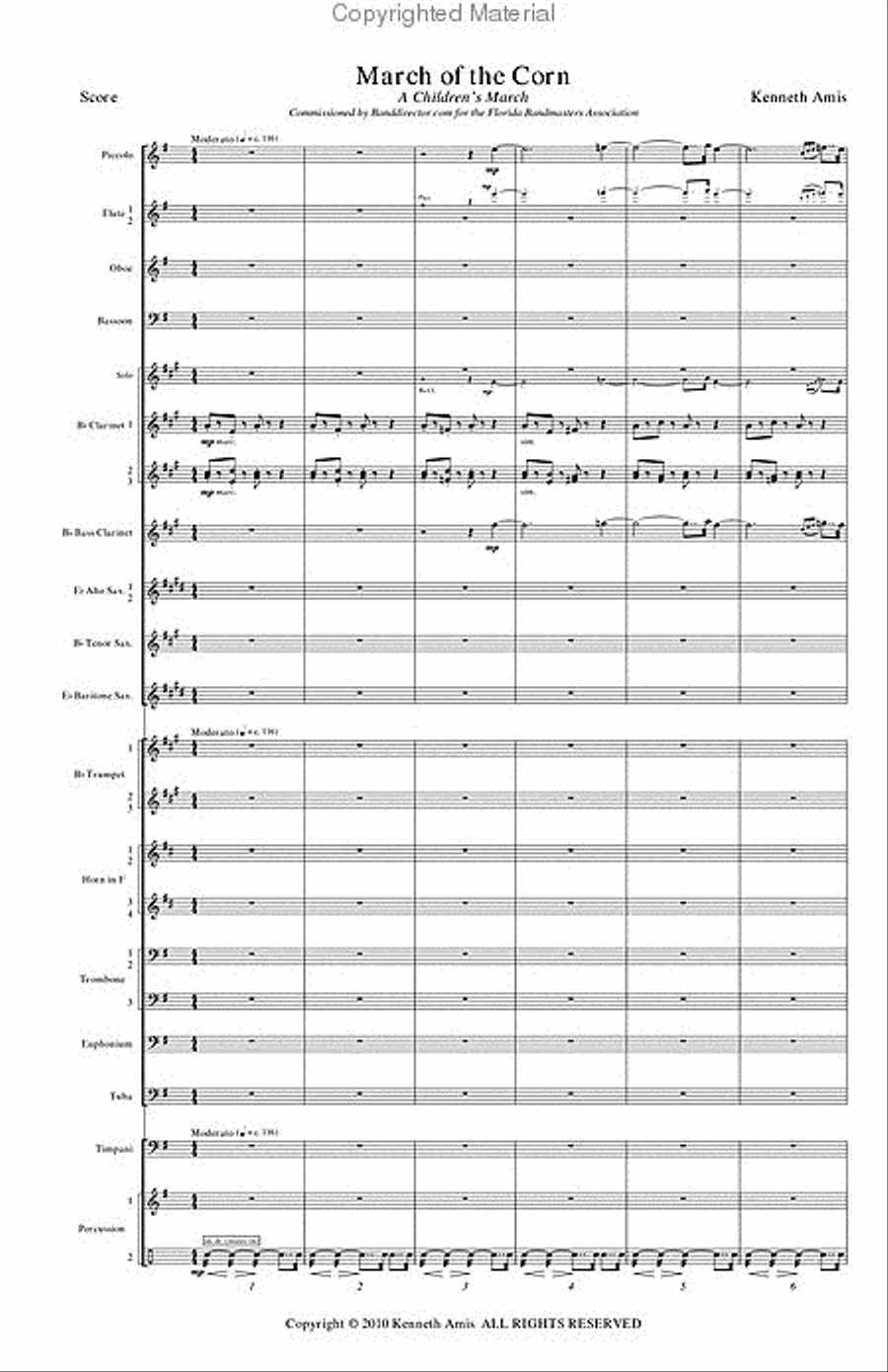 March of the Corn Concert Band scores gallery preview page 3