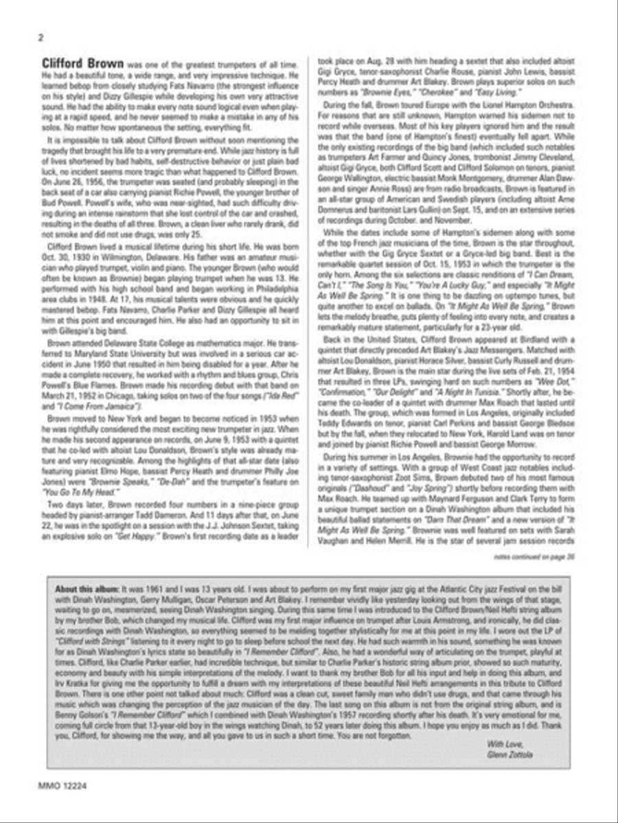 A Tribute to Clifford Brown Trumpet Solo scores gallery preview page 5