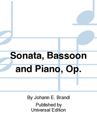 Book cover for Sonata, Bassoon and Piano, Op.