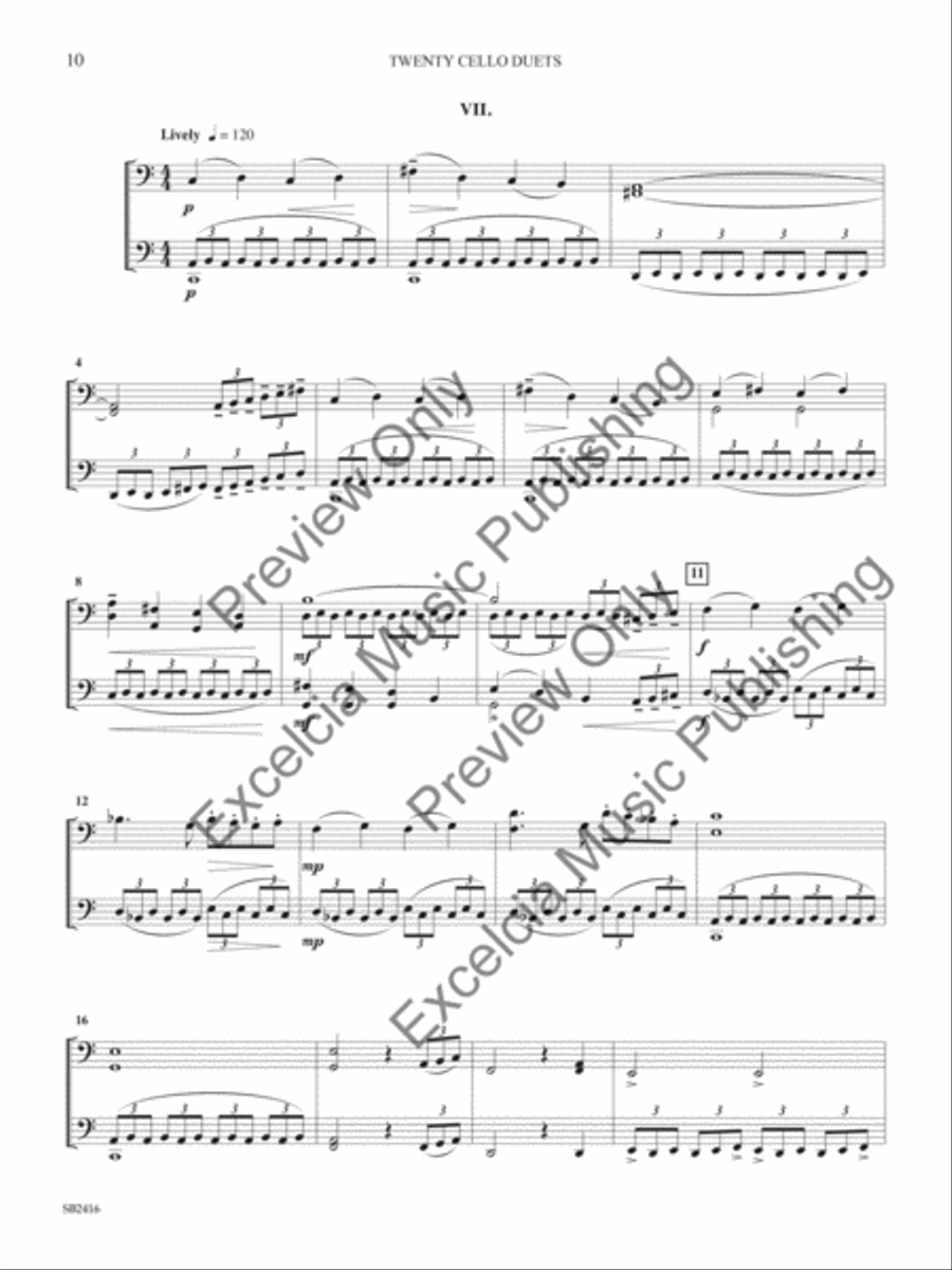 Twenty Cello Duets String Duet scores gallery preview page 11