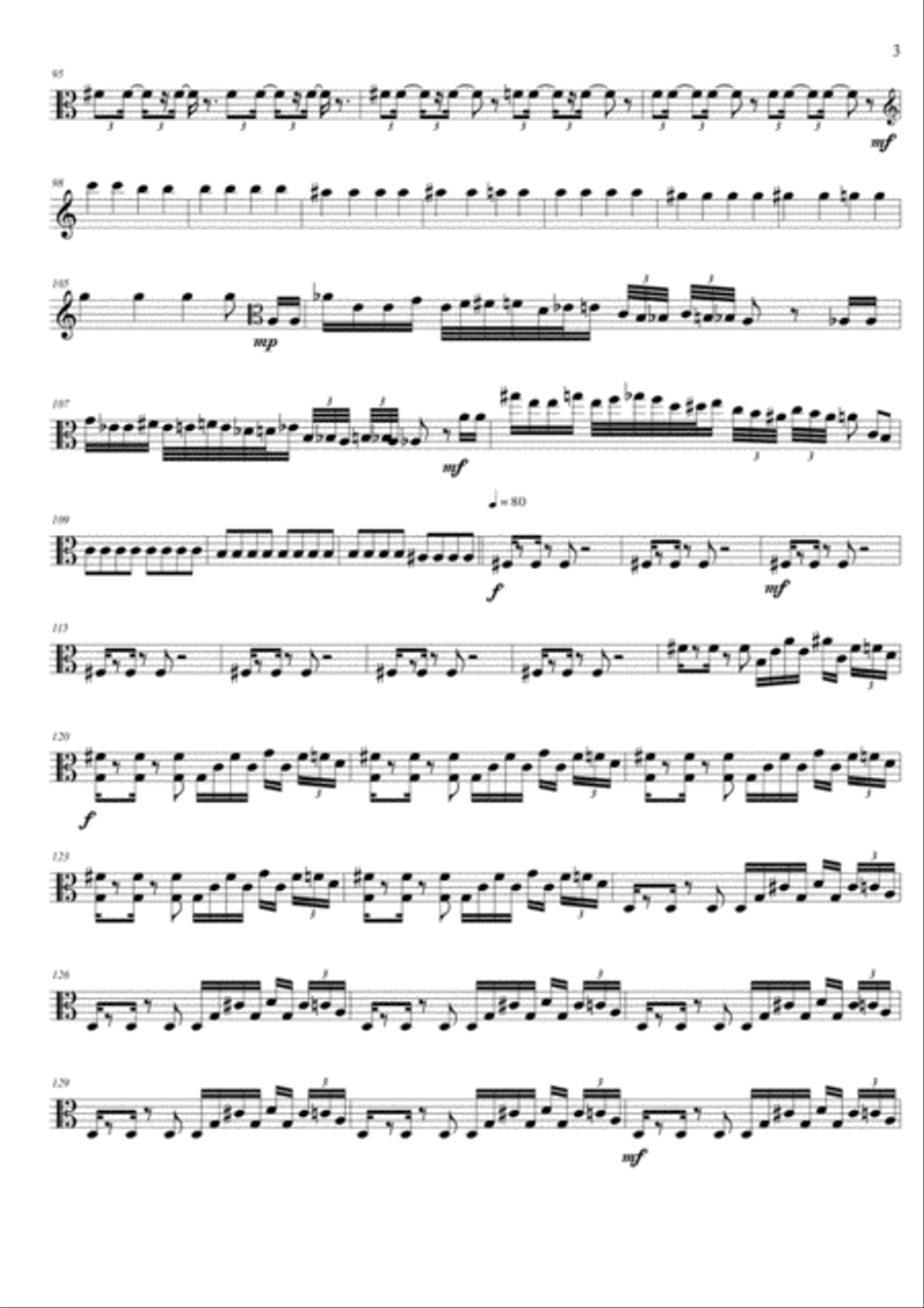 Thus (Viola part) Thus (Viola part) String Quartet scores gallery preview page 3