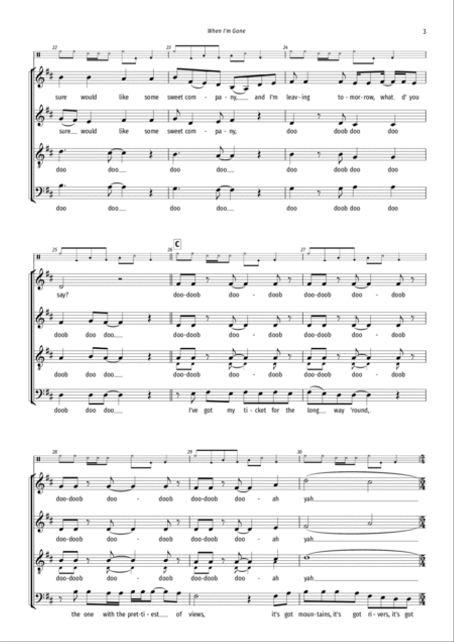 Cups (when I'm Gone) 4-Part scores gallery preview page 3