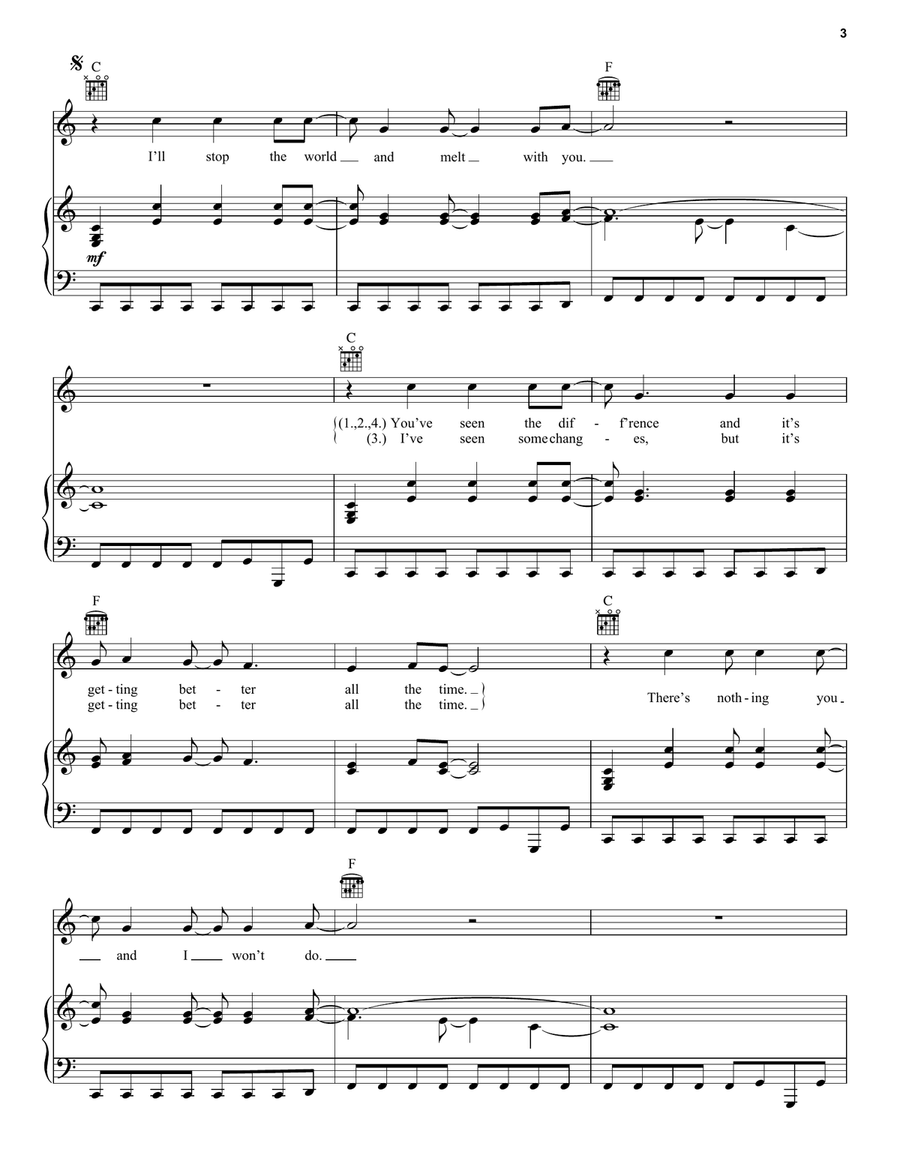 I Melt With You Piano, Vocal, Guitar scores gallery preview page 3
