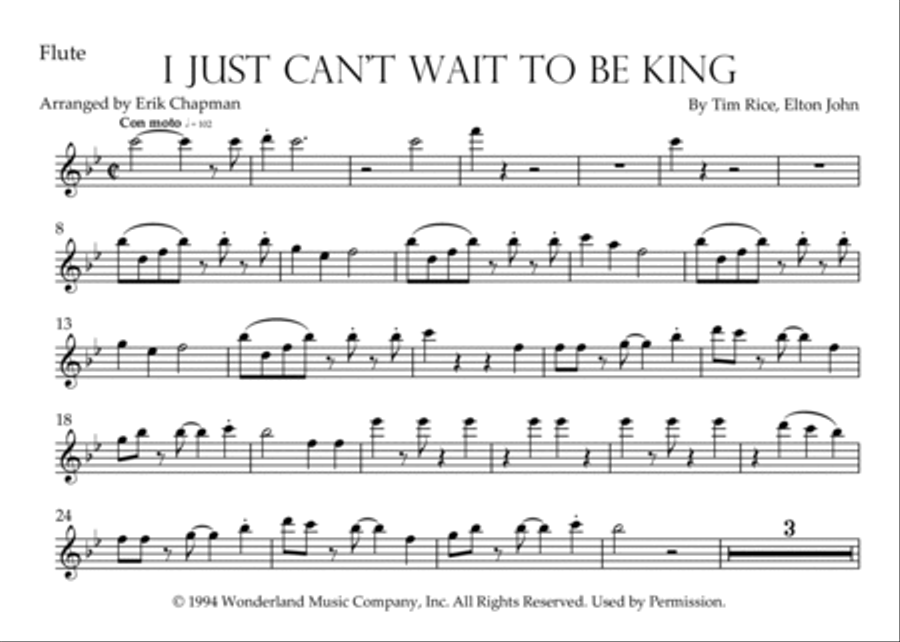 I Just Can't Wait To Be King Marching Band scores gallery preview page 6