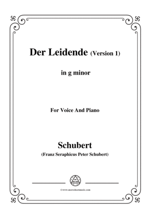 Book cover for Schubert-Der Leidende (The Sufferer,Version 1),D.432,in g minor,for Voice&Piano