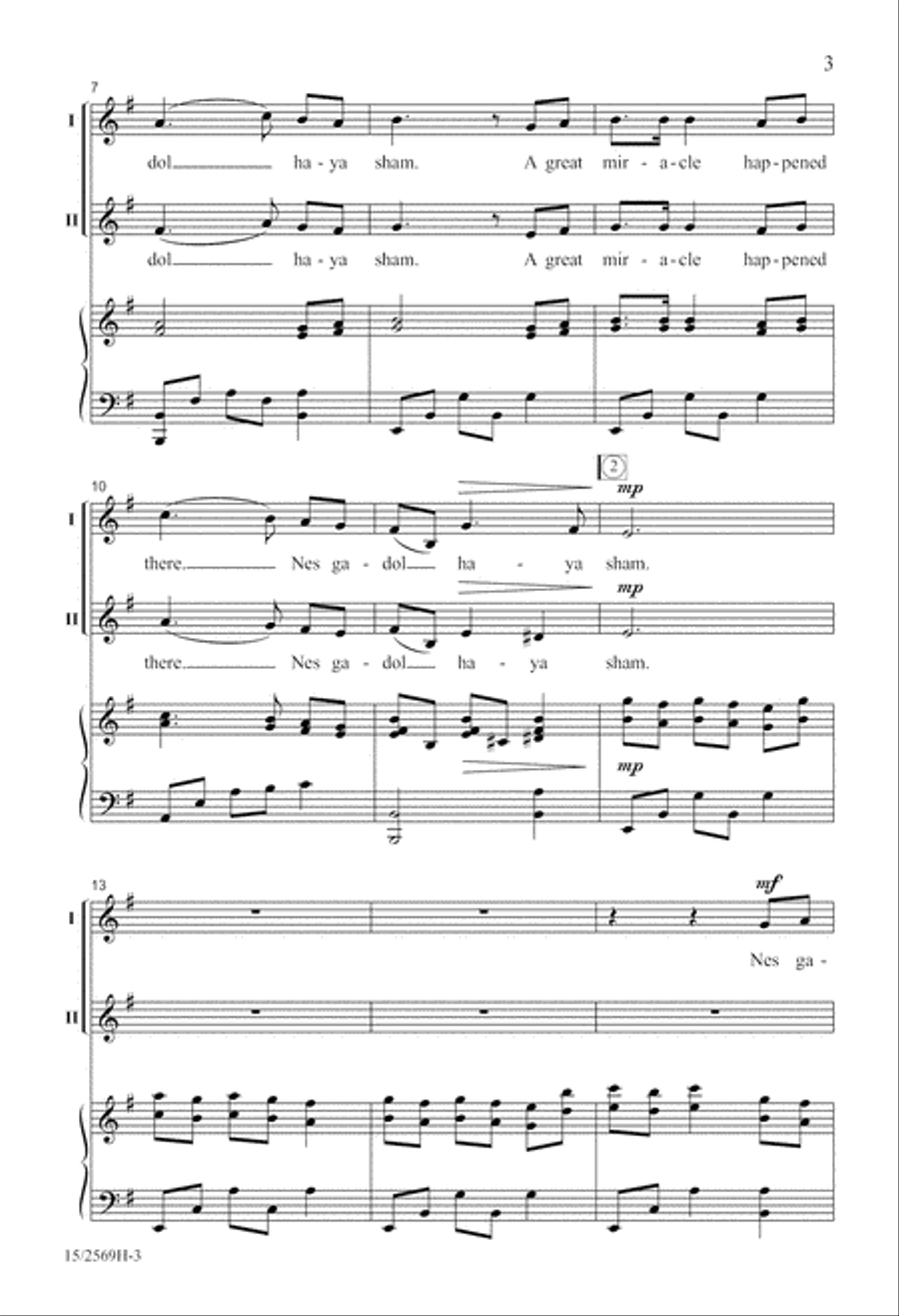 A Hanukkah Remembrance 2-Part scores gallery preview page 4