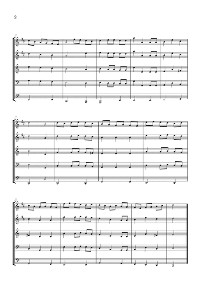 We Wish You a Merry Christmas for Brass Quintet • easy Christmas sheet music image number null