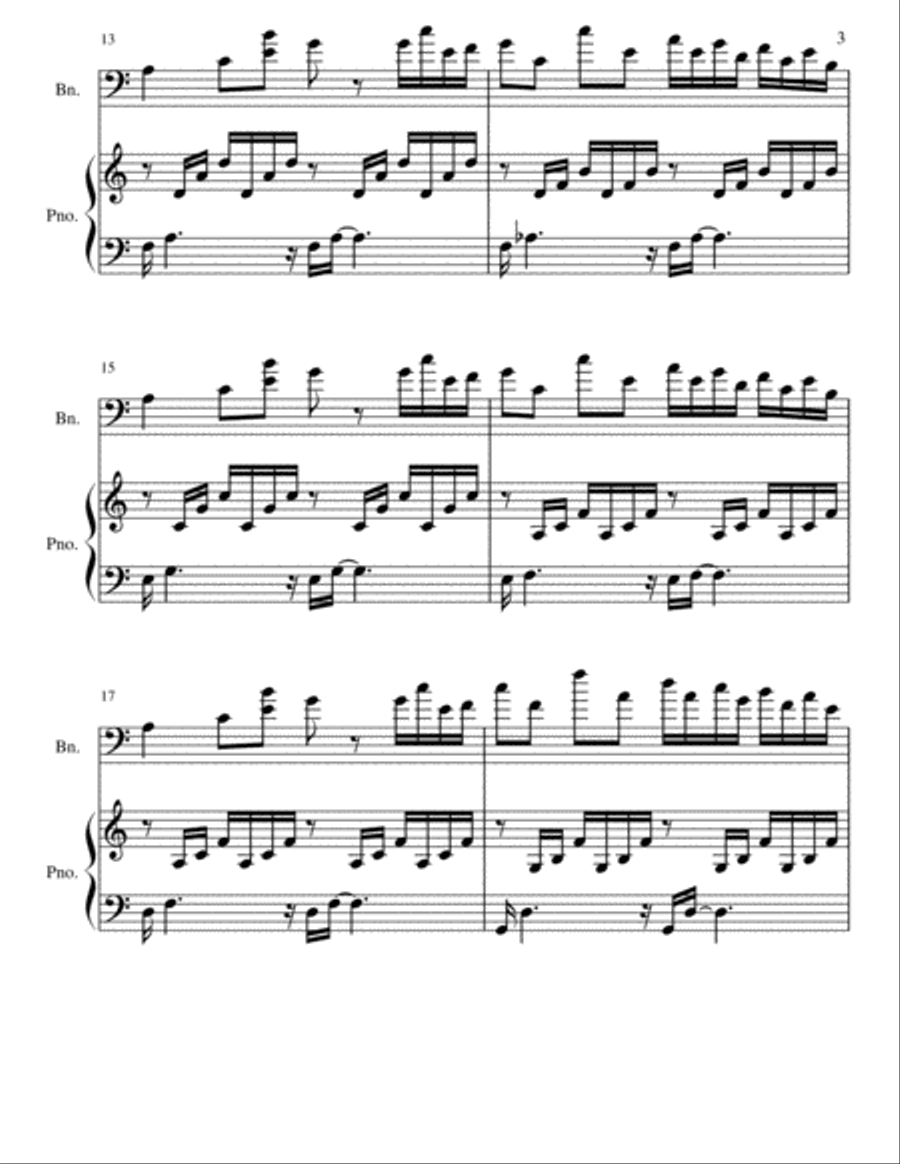 Prelude In C Variation Piano, Vocal, Guitar scores gallery preview page 3