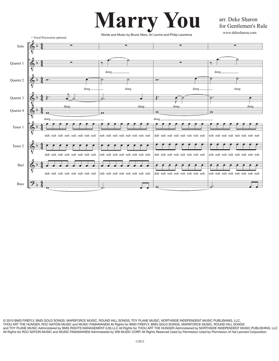 Marry You TB scores gallery preview page 1