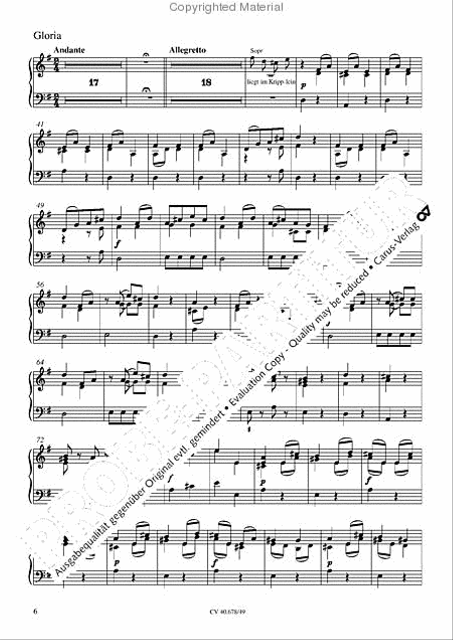 Missa pastoralis bohemica Organ scores gallery preview page 9