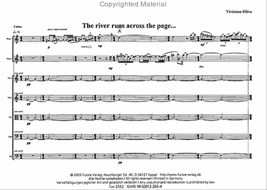 The river runs across the page... Flute scores gallery preview page 2