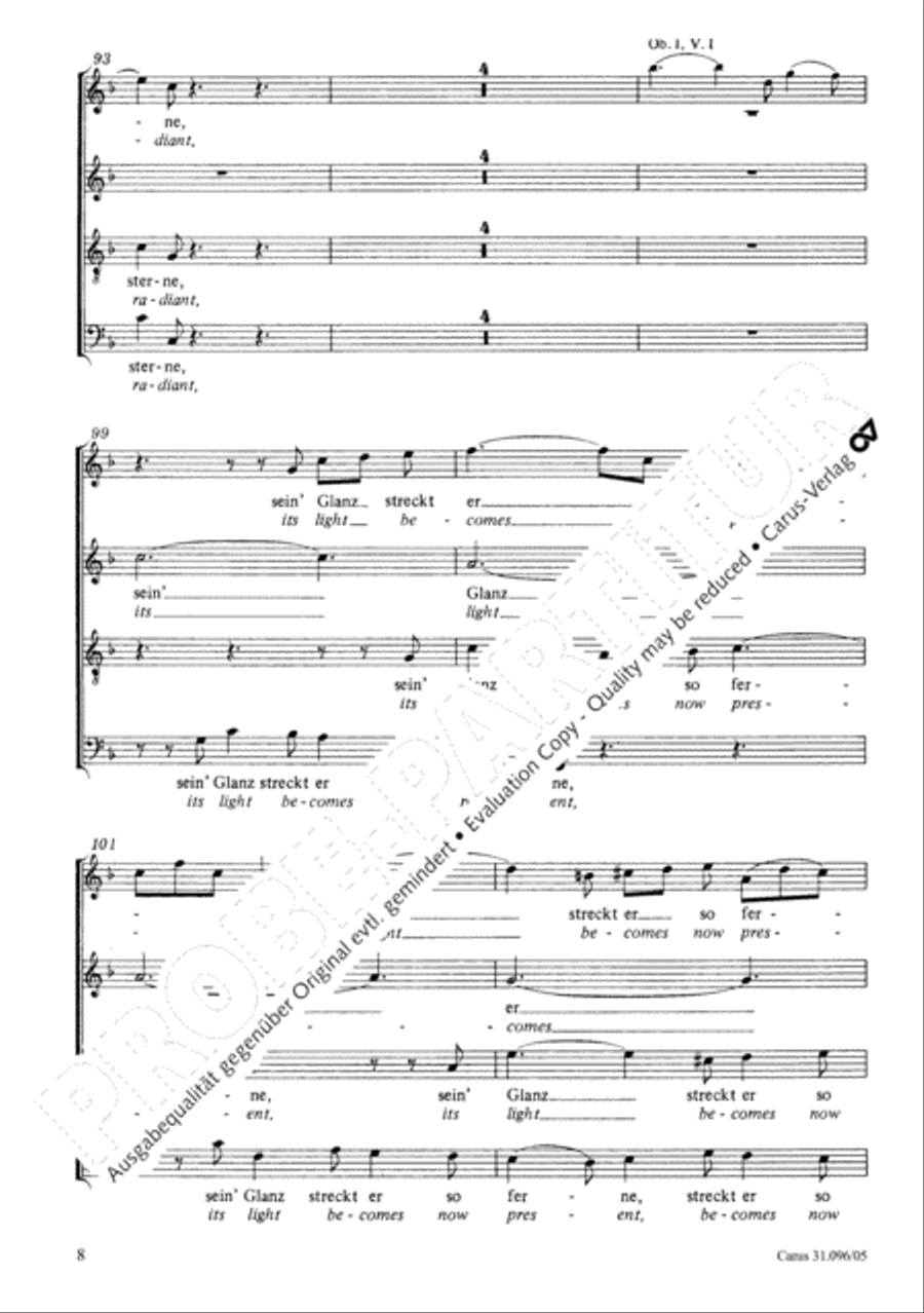Lord Christ, the one begotten son (Herr Christ, der einge Gottessohn) 4-Part scores gallery preview page 9