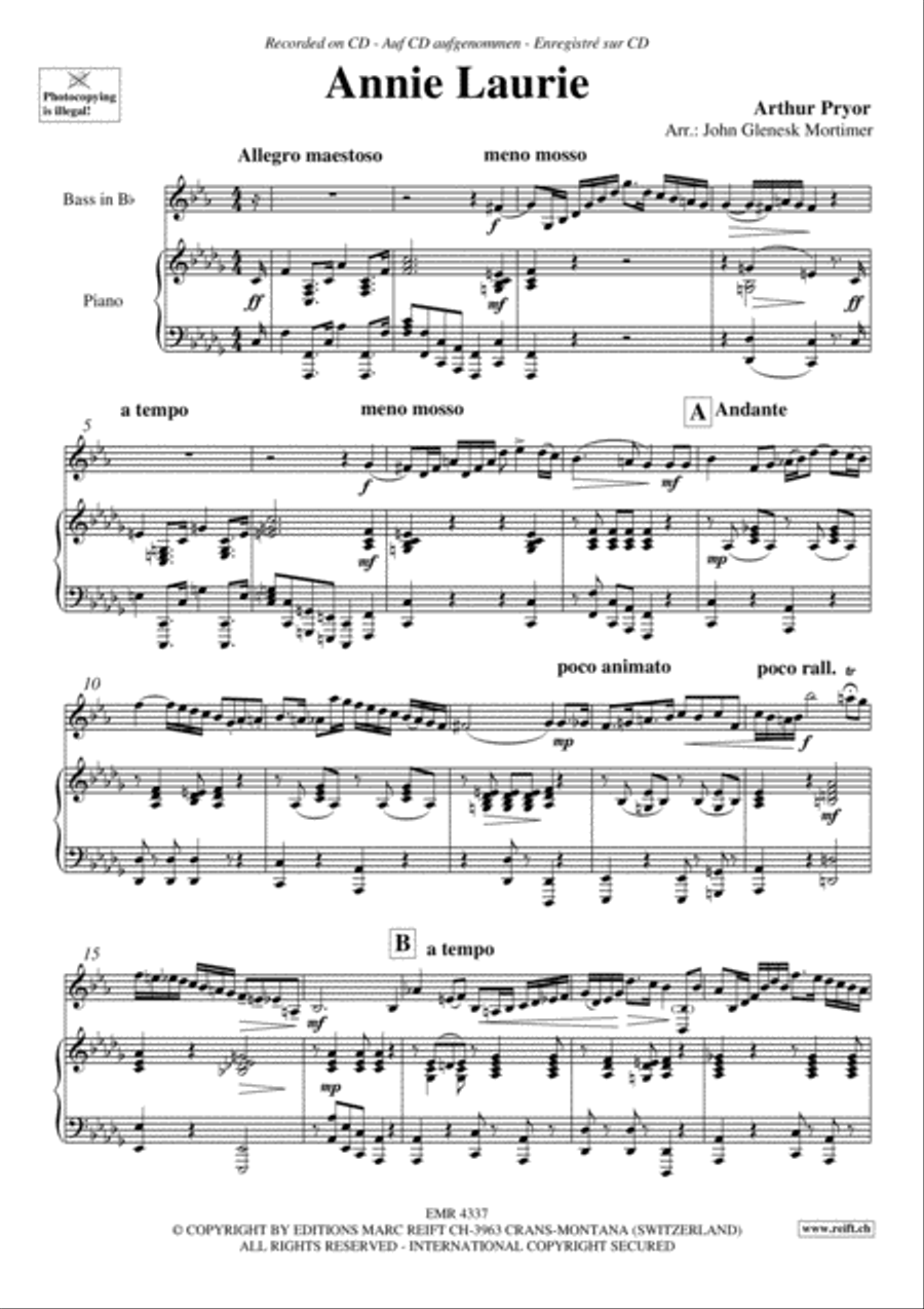 Annie Laurie Annie Laurie Voice Solo scores gallery preview page 3