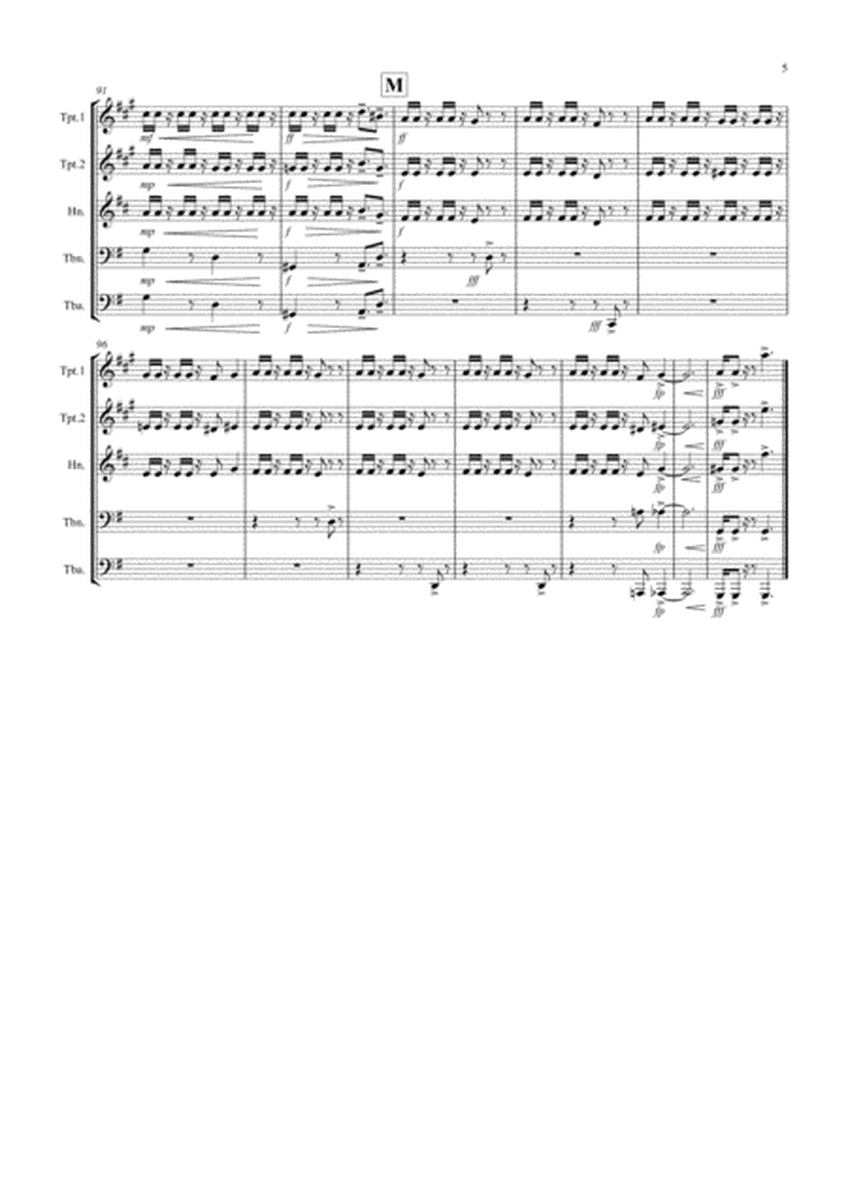 Brass Quintet No.2 Op.3 (The Party!) Movement 1 image number null