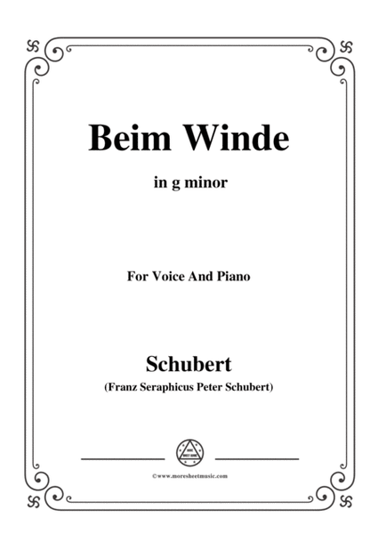 Schubert-Beim Winde,in g minor,for Voice&Piano image number null