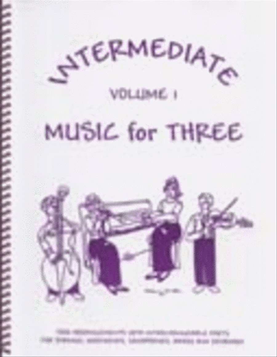 Intermediate Music for Three, Volume 1 - Set of 3 Parts for 2 Violins & Piano Flute scores gallery preview page 1