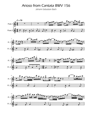 Book cover for Arioso BWV 156 - Flute Duet