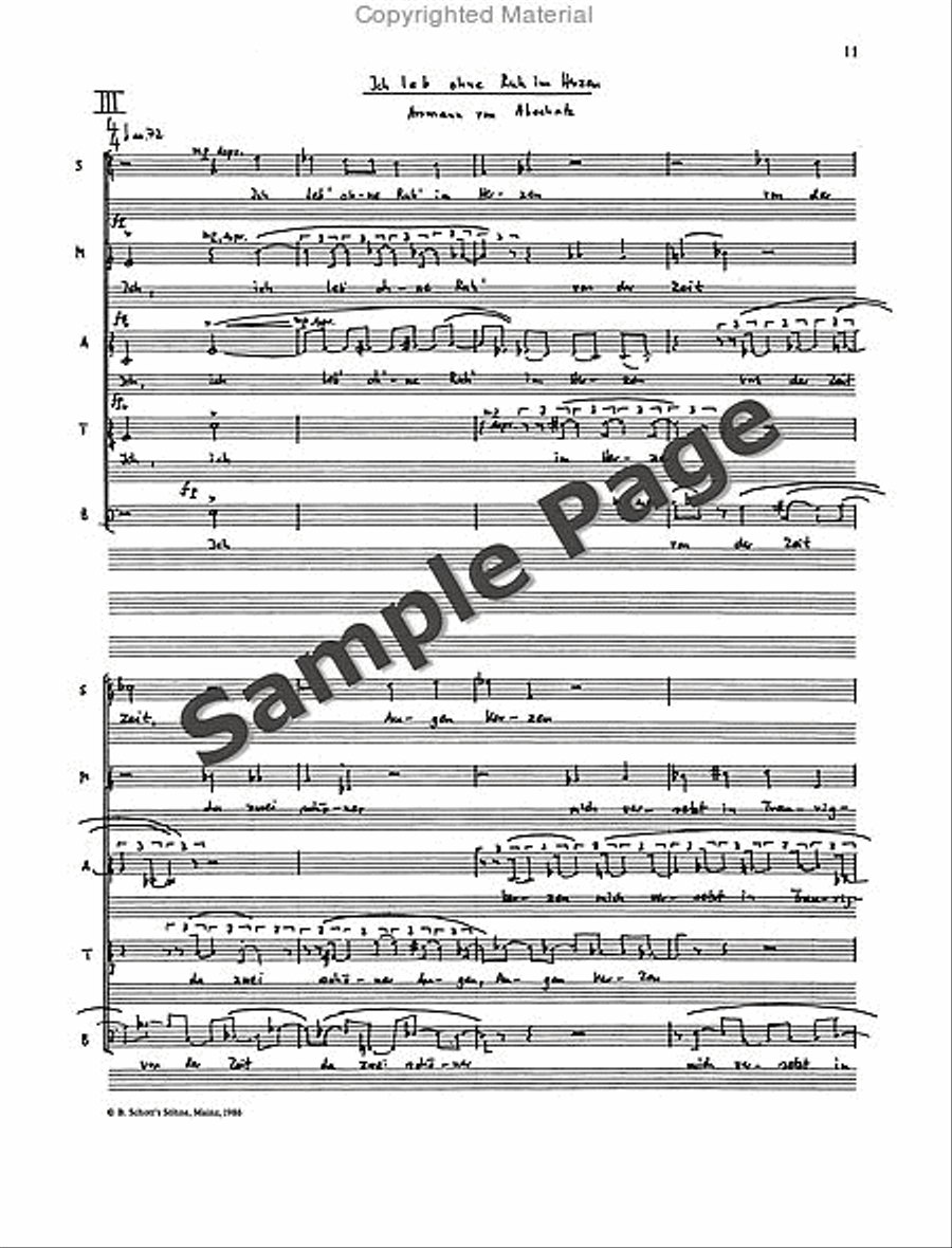 Madrigals 4 From Werther Opera SSATB scores gallery preview page 12