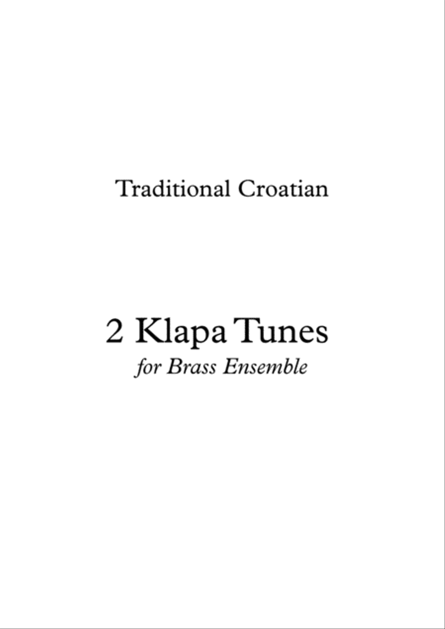 2 Klapa Tunes for Brass Ensemble Brass Ensemble scores gallery preview page 1