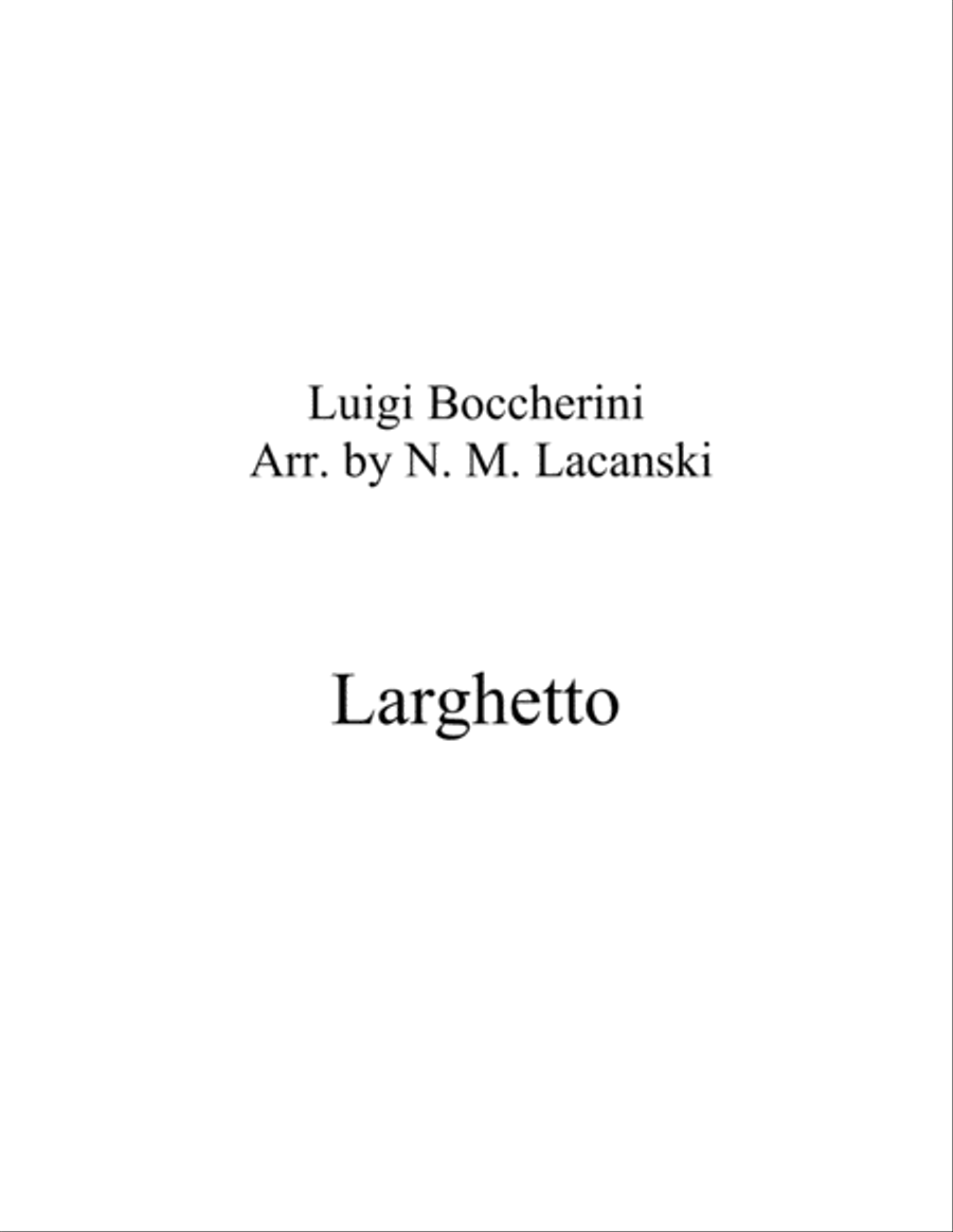 Larghetto Larghetto String Orchestra scores gallery preview page 1